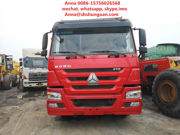 중국 빨강 트럭 30 톤 팁 주는 사람 13000 Kg 차량 무게 수동 변속 장치 협력 업체