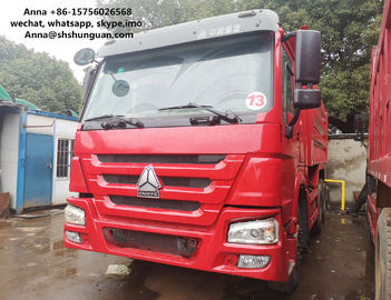 중국 HOWO 375 유로 3개의 사용된 덤프 트럭 9000 * 2500 * 3500 Mm 쉬운 가동 협력 업체