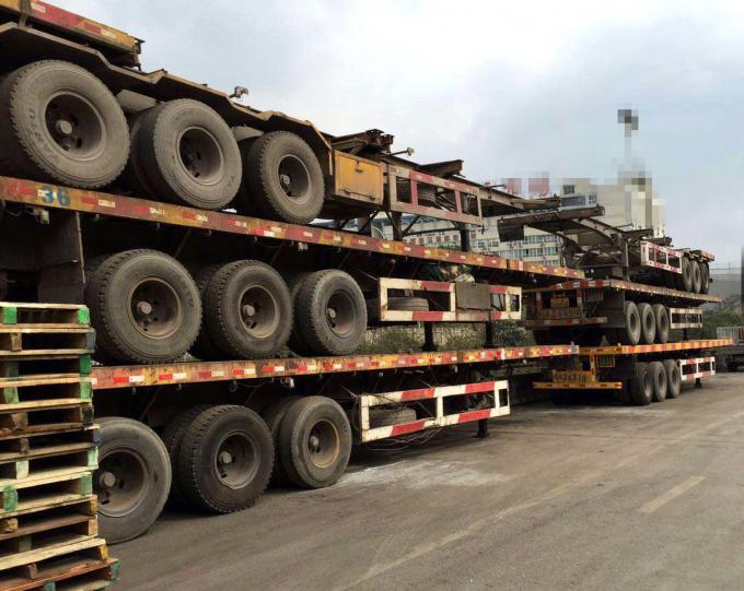 대규모 사용된 트럭 트레일러, 콘테이너 수송 해골 평상형 트레일러 반 트레일러